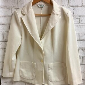 Vintage Women's Cream Button Blazer Jacket 70’s